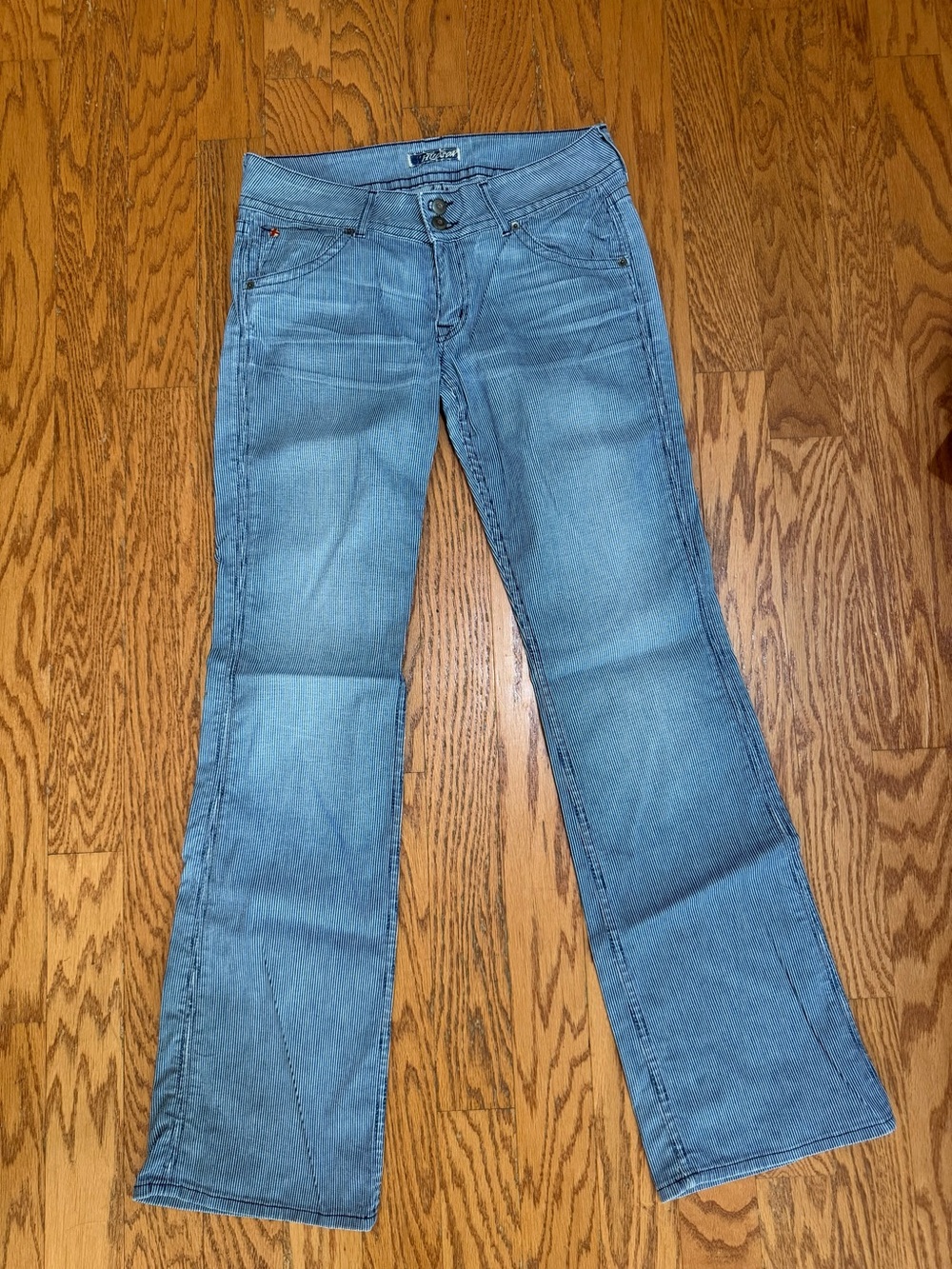 Hudson Jeans Light Blue striped bootcut Denim